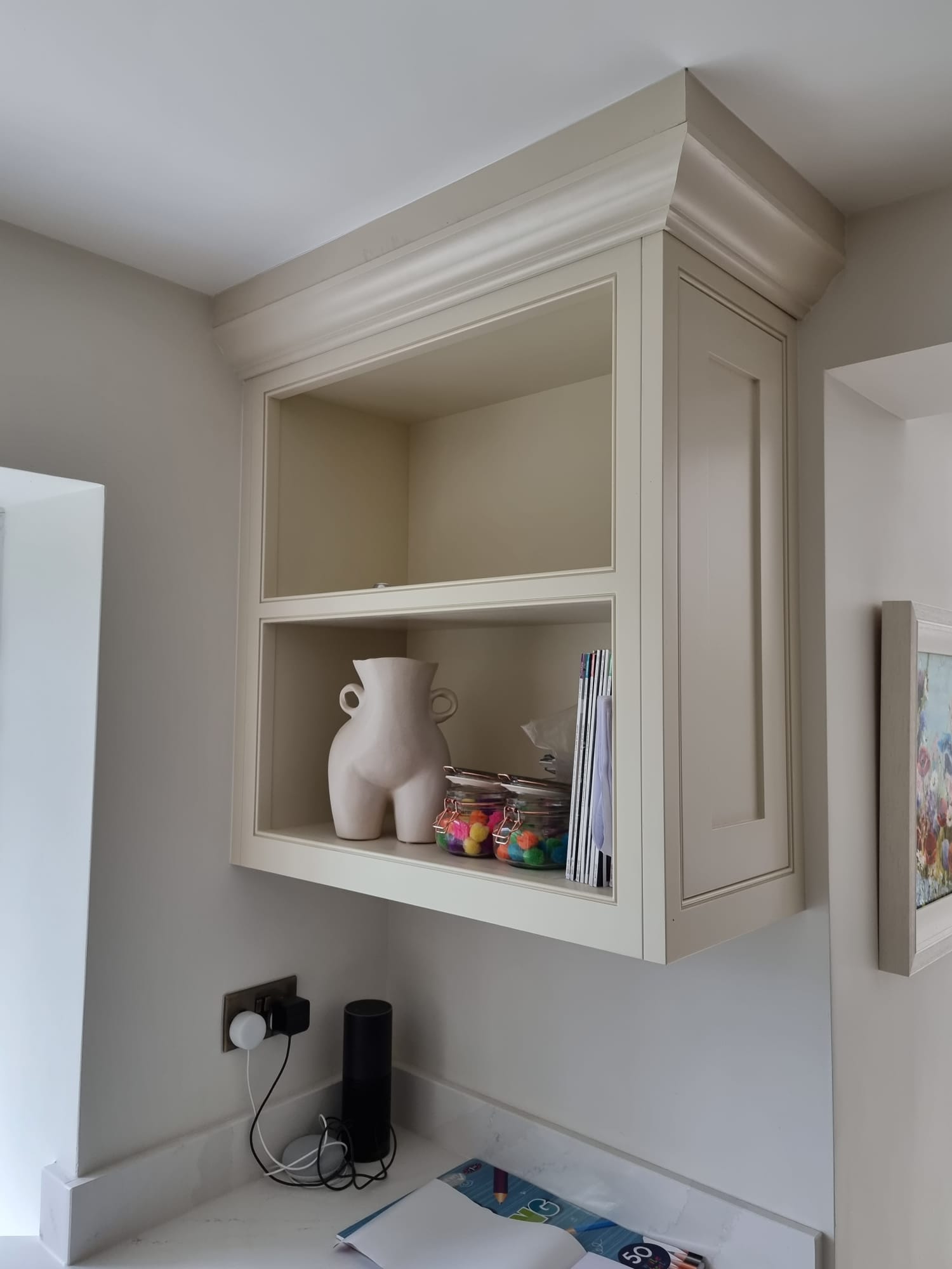 Bespoke timber kitchen shelving by Kings Stag Joinery