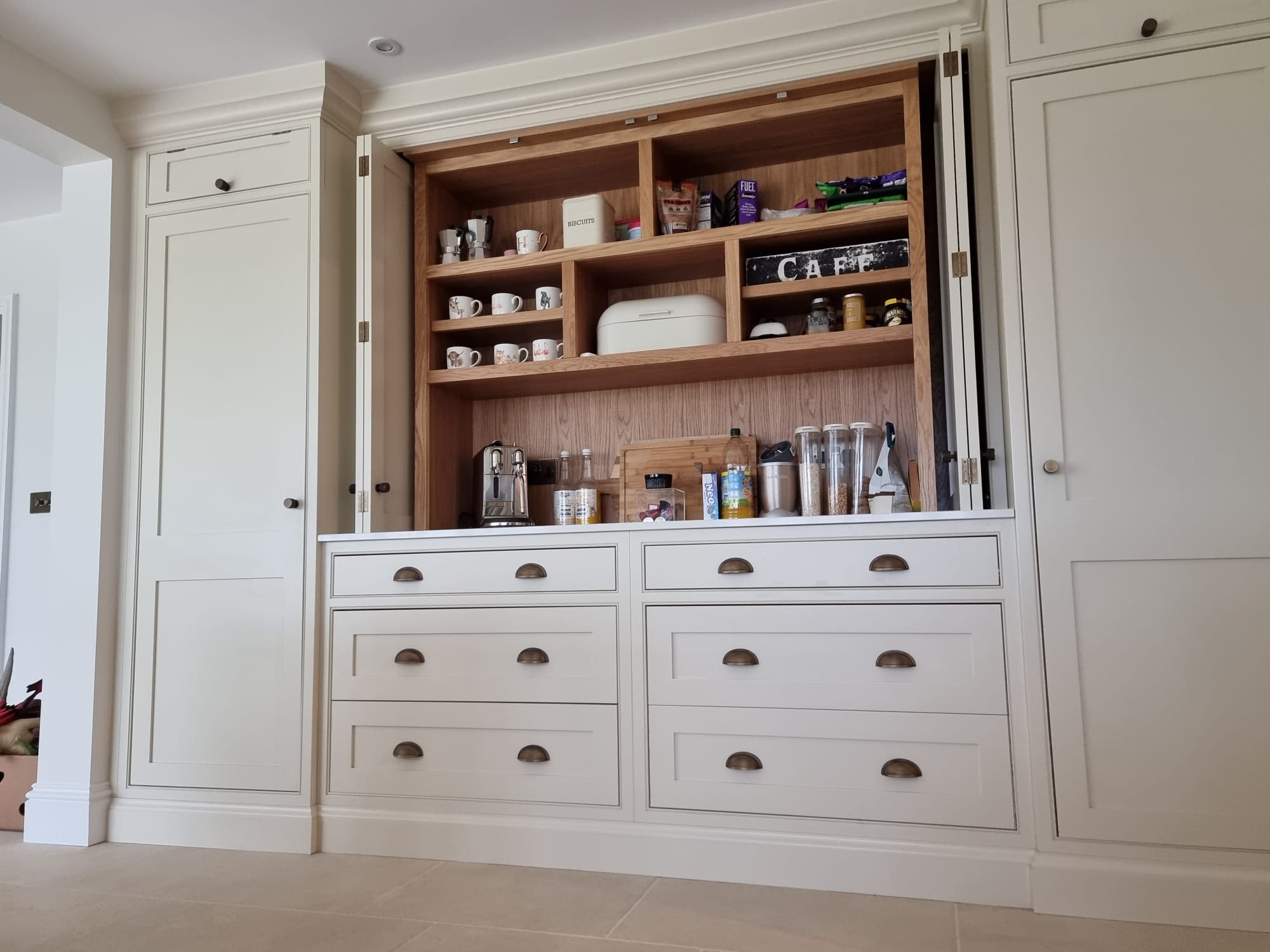 Bespoke timber kitchen storage by Kings Stag Joinery