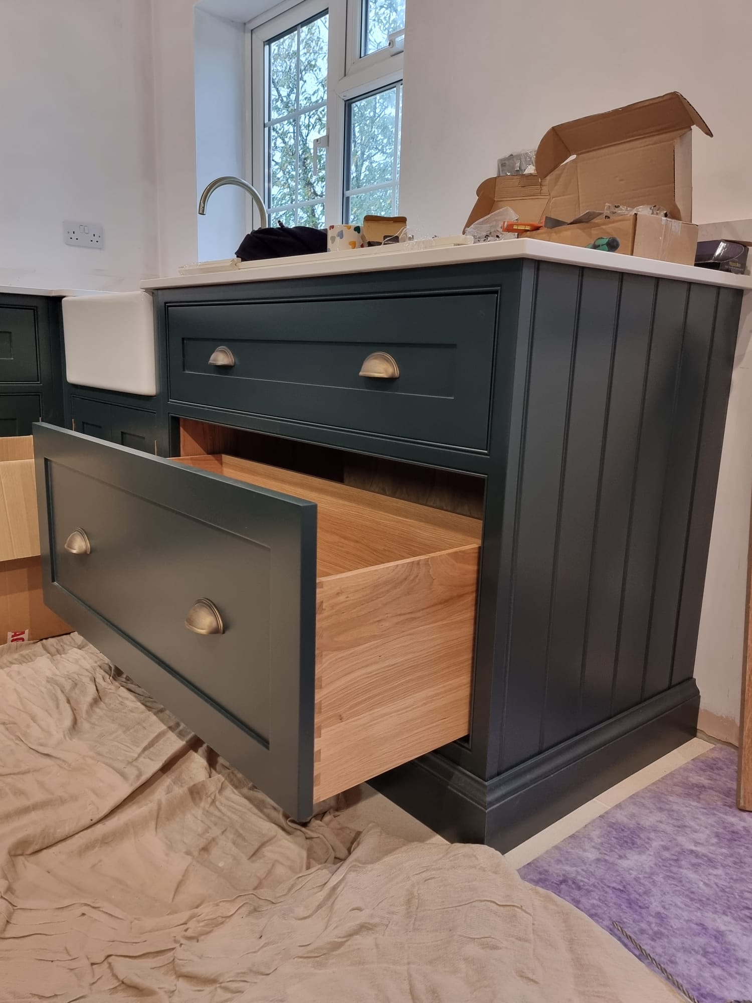 Bespoke timber utility storage unit by Kings Stag Joinery