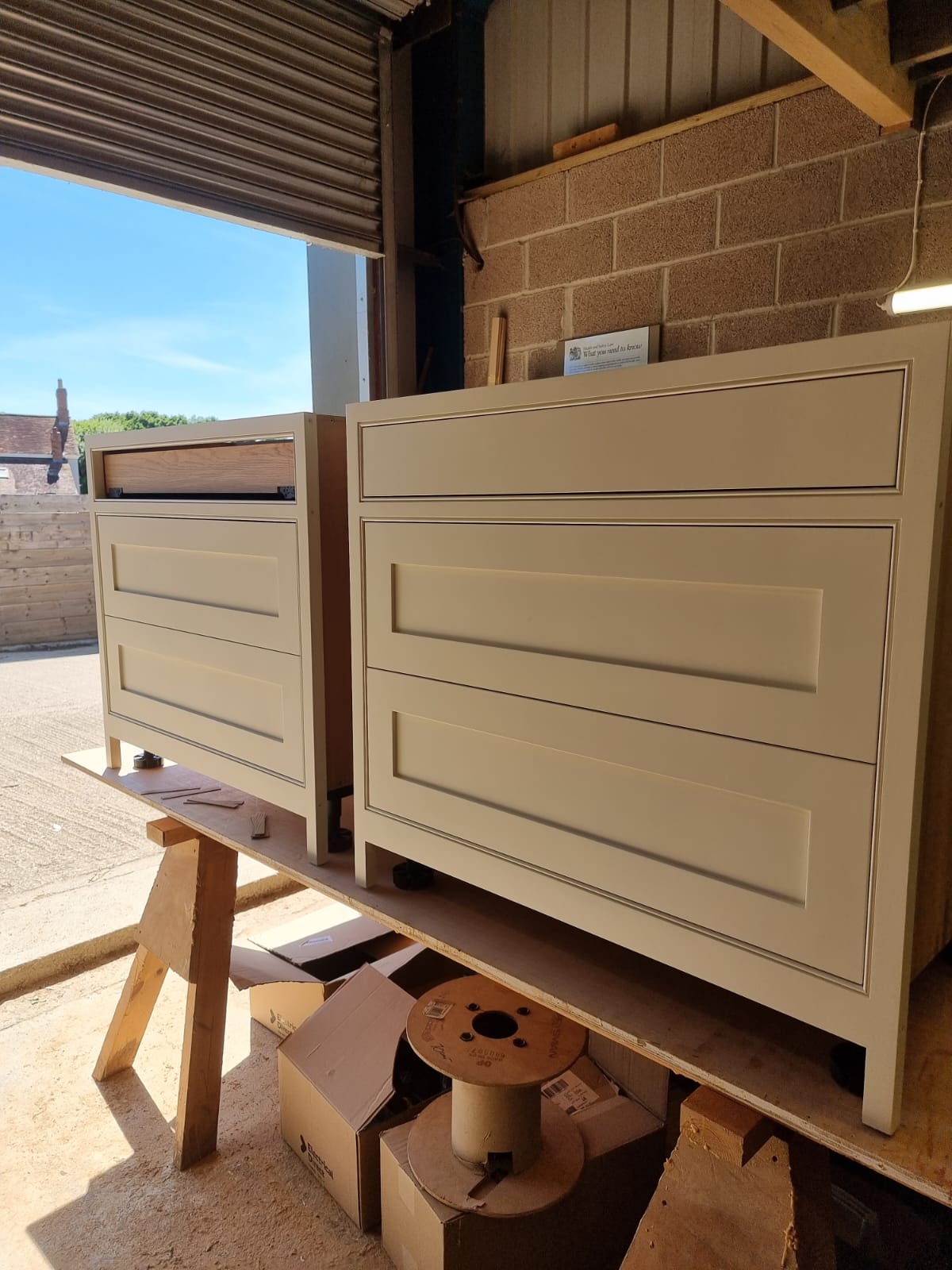 Timber storage units by Kings Stag Joinery