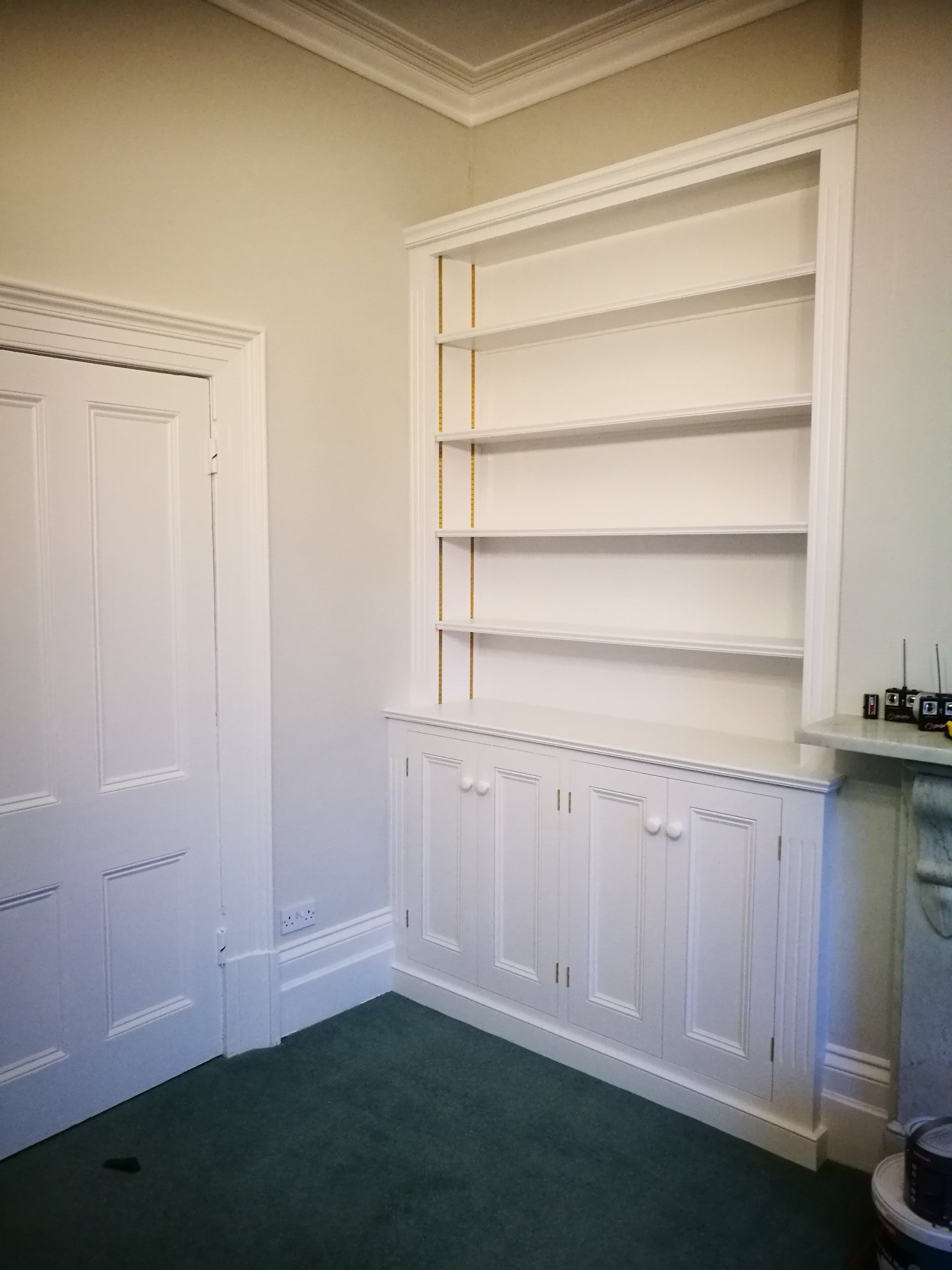 Bespoke timber bookcase storage by Kings Stag Joinery